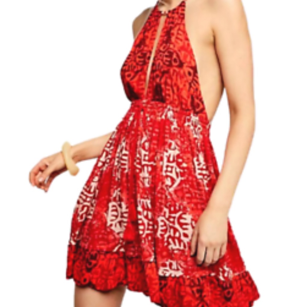 Red Halter Neck Dress
